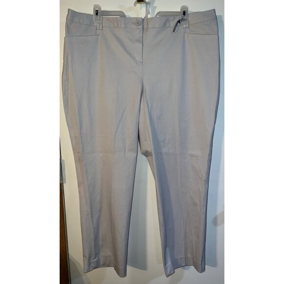 Lane Bryant Womens Cream Cotton/Spandex Pants Size 24 Short - Picture 1 of 3